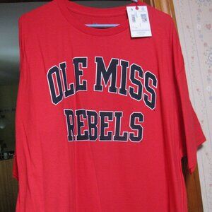 UNIVERSITY OF MISSISSIPPI  OLE MISS REBELS  CHAMPION SHIRT 2XL NEW W / TAGS NWT